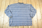 Vintage 90s Abstract Knit Collared Sweater - Mens XL
