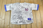 Vintage 1980s New York Yankees MLB AOP Graphic Print Jersey