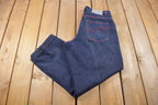 Vintage 1990s FUBU Contrast Stitch Double Knee Size 34 x 34