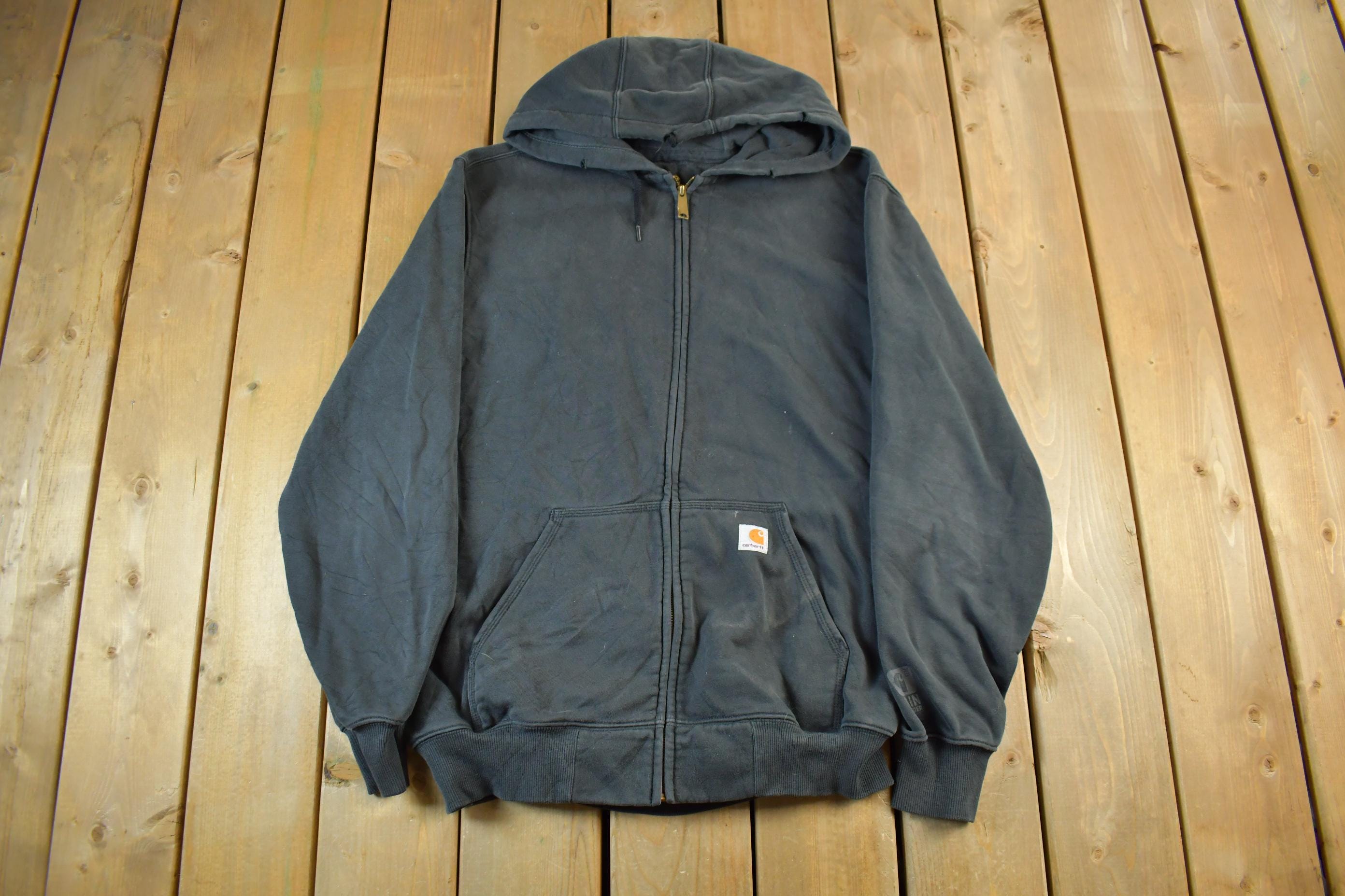 Vintage 2000s Distressed Carhartt Zip Up Hoodie Men's Large Tall