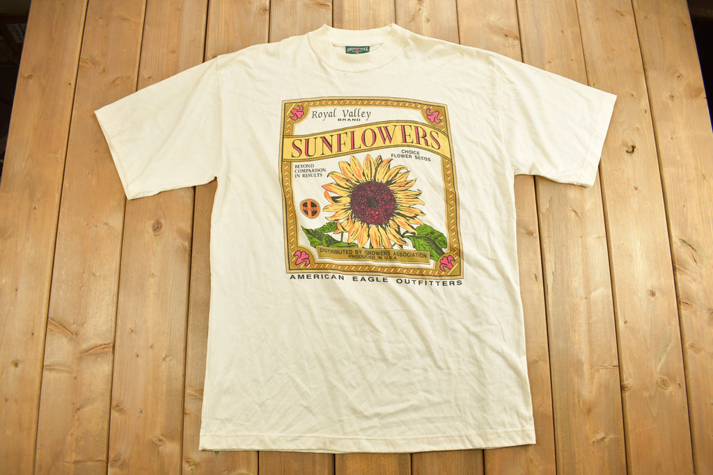 Vintage 1990s American Eagle Outfitters Sunflower Graphic T Shirt