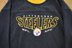 Vintage 1990s Pittsburgh Steelers NFL Crewneck Sweatshirt Men's Large