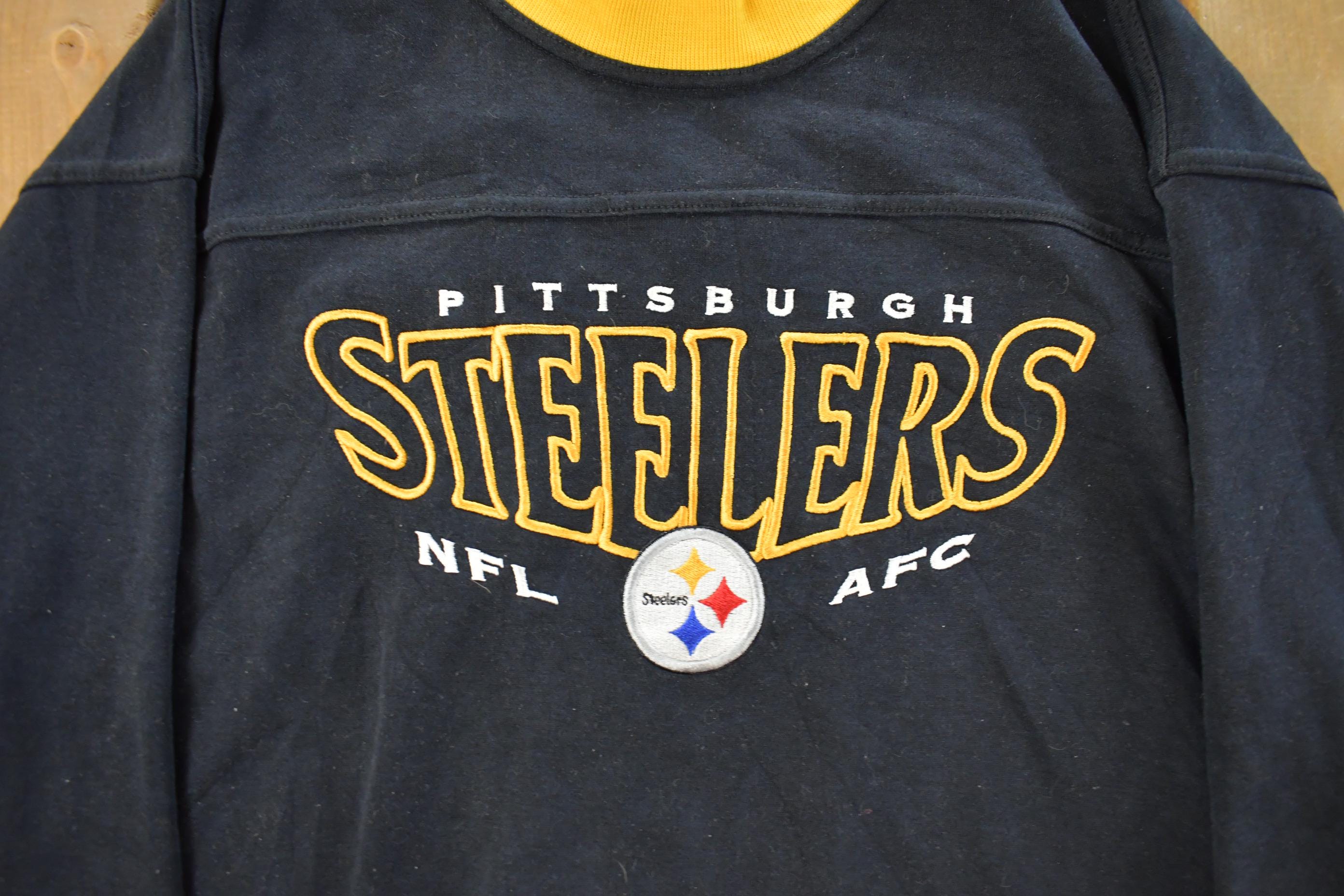 Vintage 1990s Pittsburgh Steelers NFL Crewneck Sweatshirt Men's Large