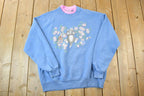 Vintage 1990s Hang Out Kitty Double Collar Morning Sun Souvenir Crewneck Sweatshirt Made In USA