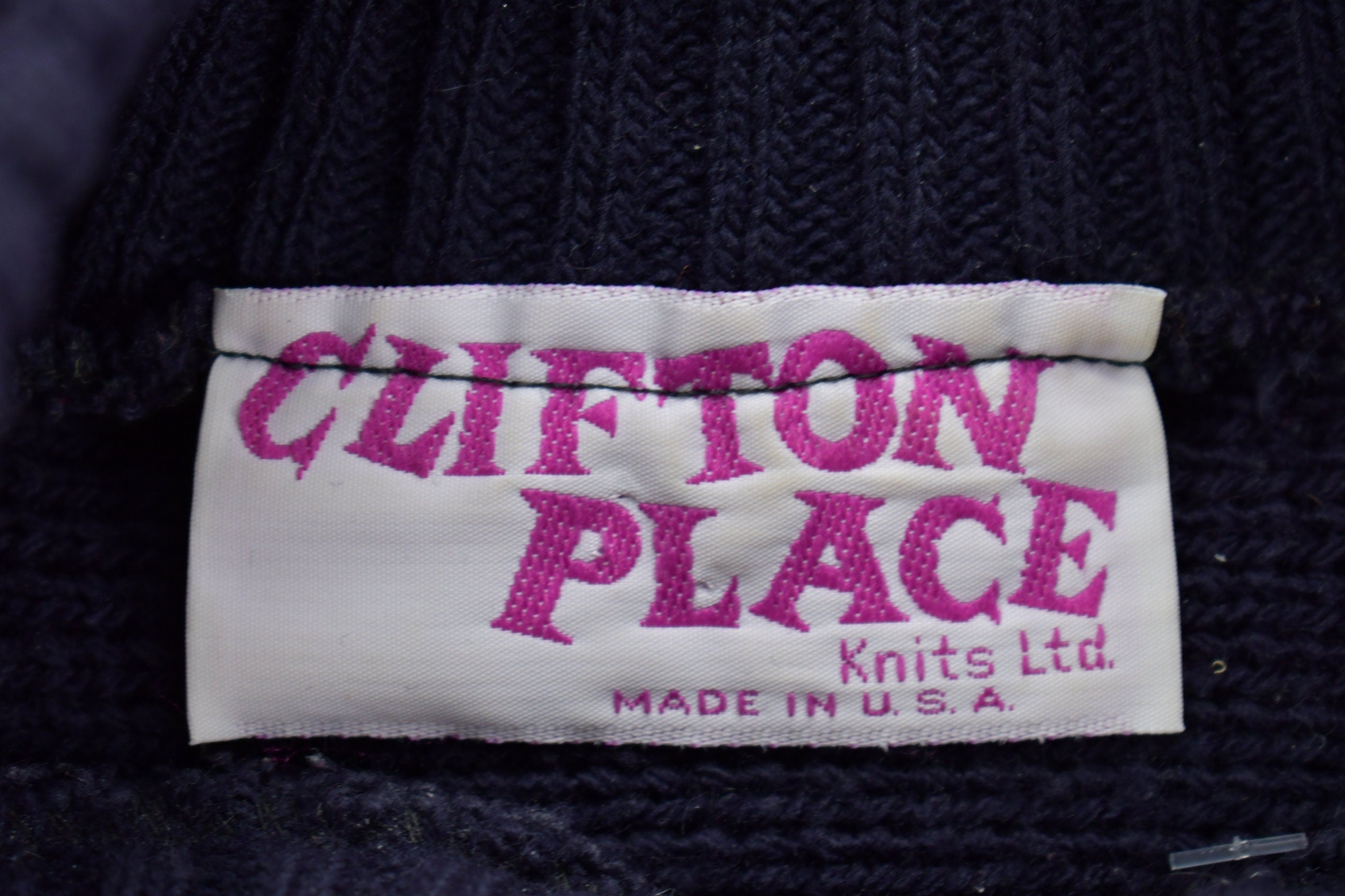 Vintage 1990s Clifton Place Knitted Crewneck Sweater