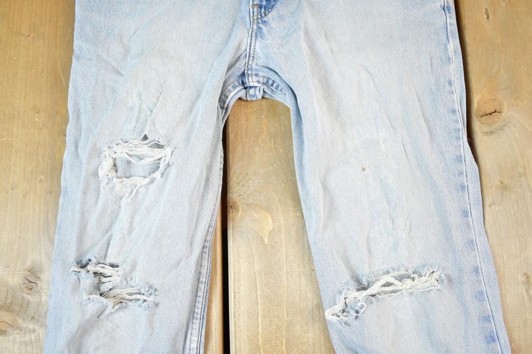 Vintage 1970s Levi Strauss Red Tab 518 Boot Cut Denim Jeans Size 30 x 28