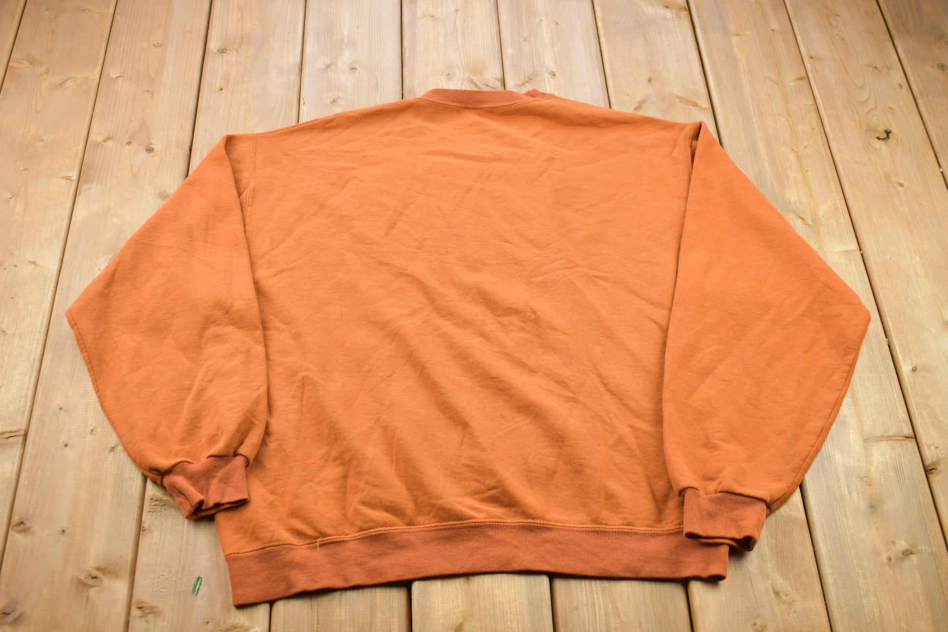 Vintage 1990s Blank Orange Crewneck Sweatshirt