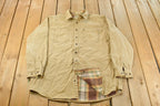 Vintage 1990s L.L. Bean Plaid Lined Button Up Shirt Men's XL Tall / Vintage Hiking Shirt / 90s Work Shirt / Outdoors