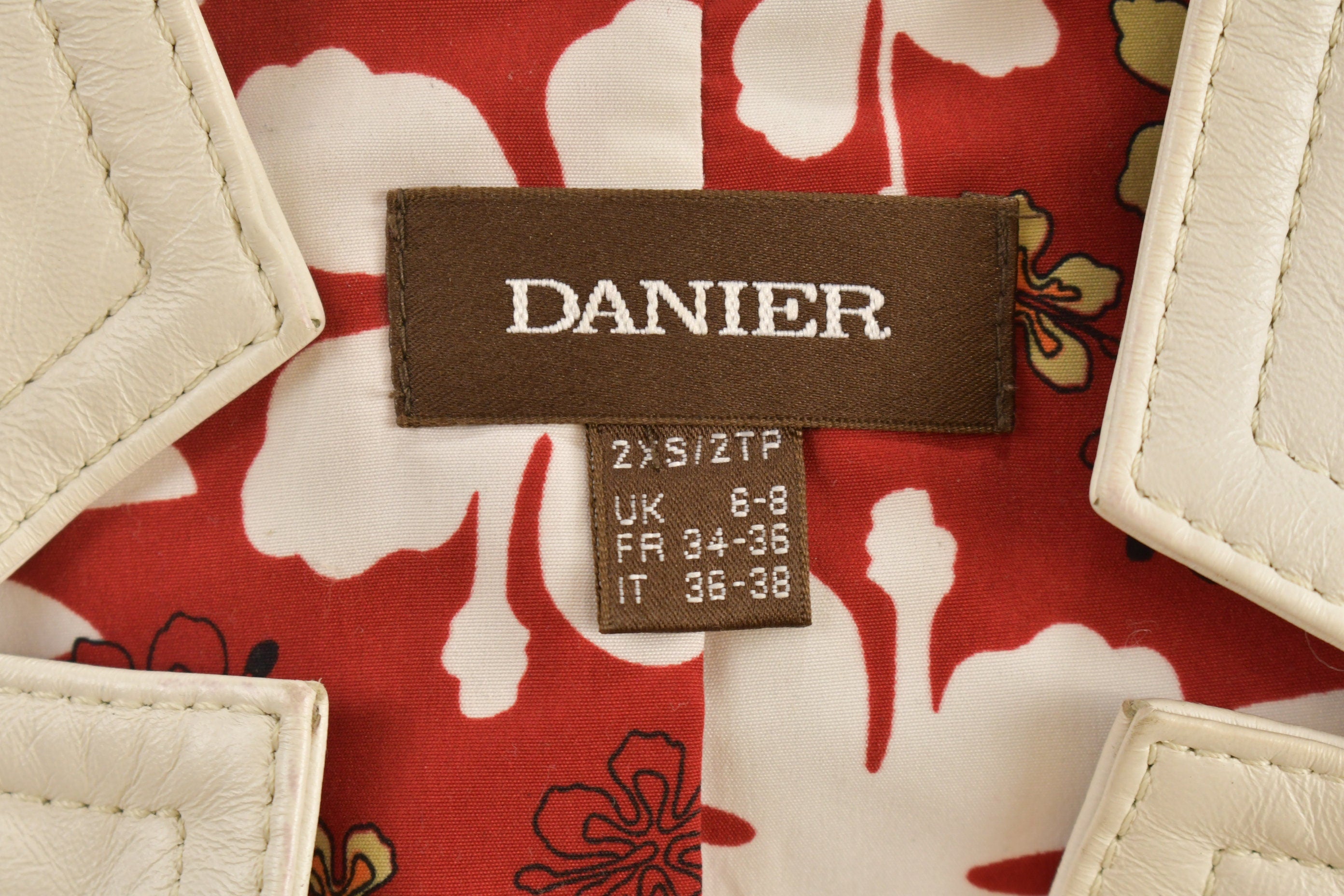 Vintage 1990s Danier White Leather Jacket