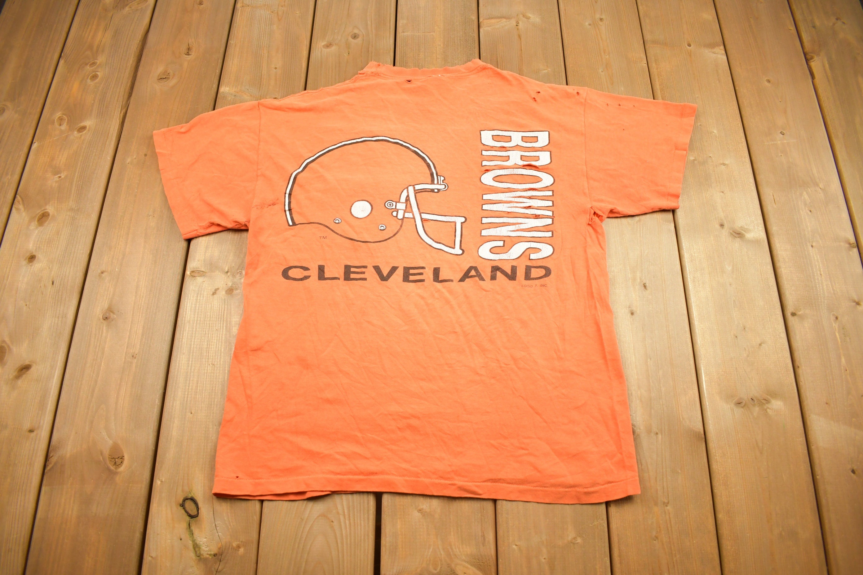Vintage 1990s Cleveland Browns NFL Logo 7 Graphic T-Shirt
