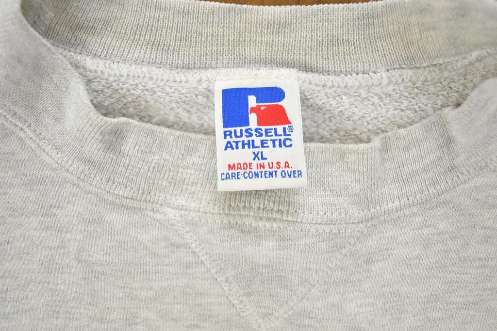 Vintage 1990s Russell Athletics Blank Heather Grey Crewneck Sweatshirt