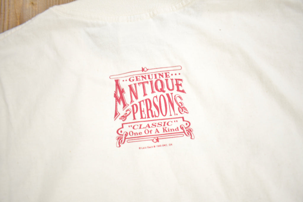Vintage 1995 Genuine Antique Person Graphic T-Shirt