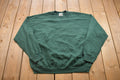 Vintage 1990s Tultex Blank Green Crewneck Sweatshirt