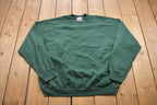 Vintage 1990s Tultex Blank Green Crewneck Sweatshirt