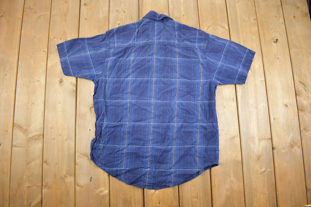 Vintage 1990s North Crest Striped Quarter Button Up