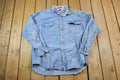 Vintage 1990s Tommy Hilfiger Denim Blank Button Up Shirt