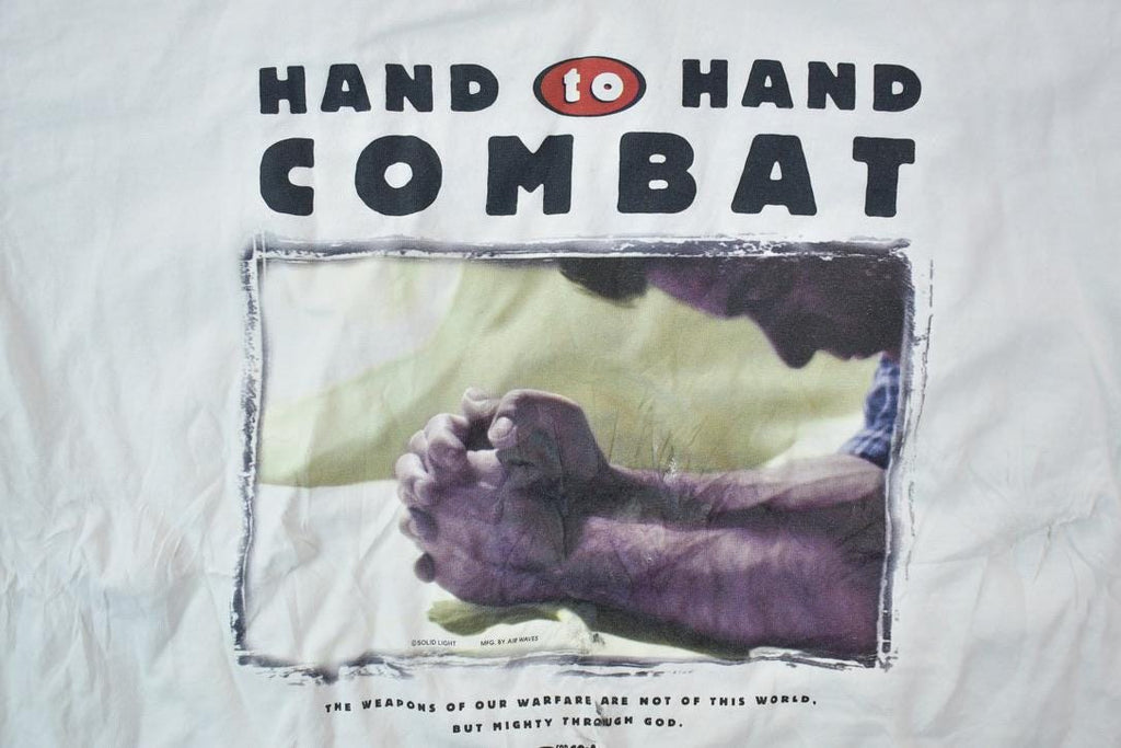 Vintage 1990s Combat For Jesus Graphic T-Shirt