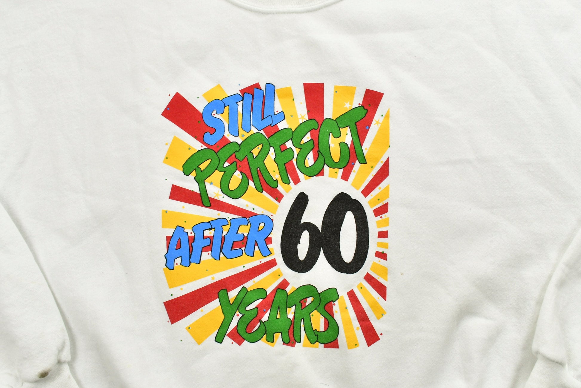 Vintage 1990's 60 Years Old Anniversary Novelty Crewneck Sweatshirt