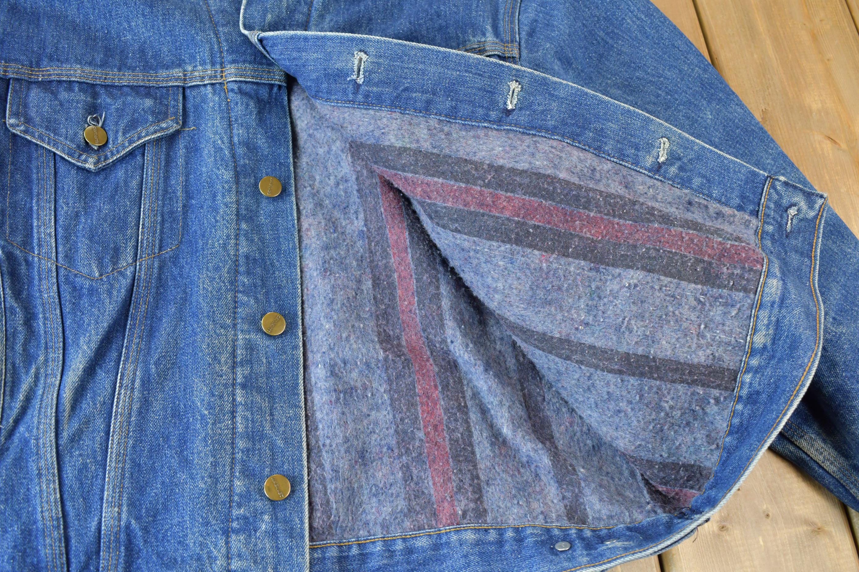 Vintage 1980s Carhartt Medium Wash Jean Jacket