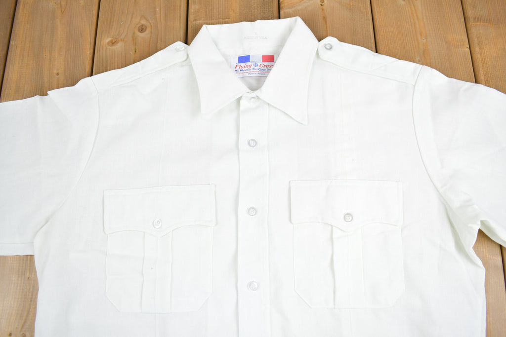 Vintage 1980s Flying Cross Button Up T- Shirt