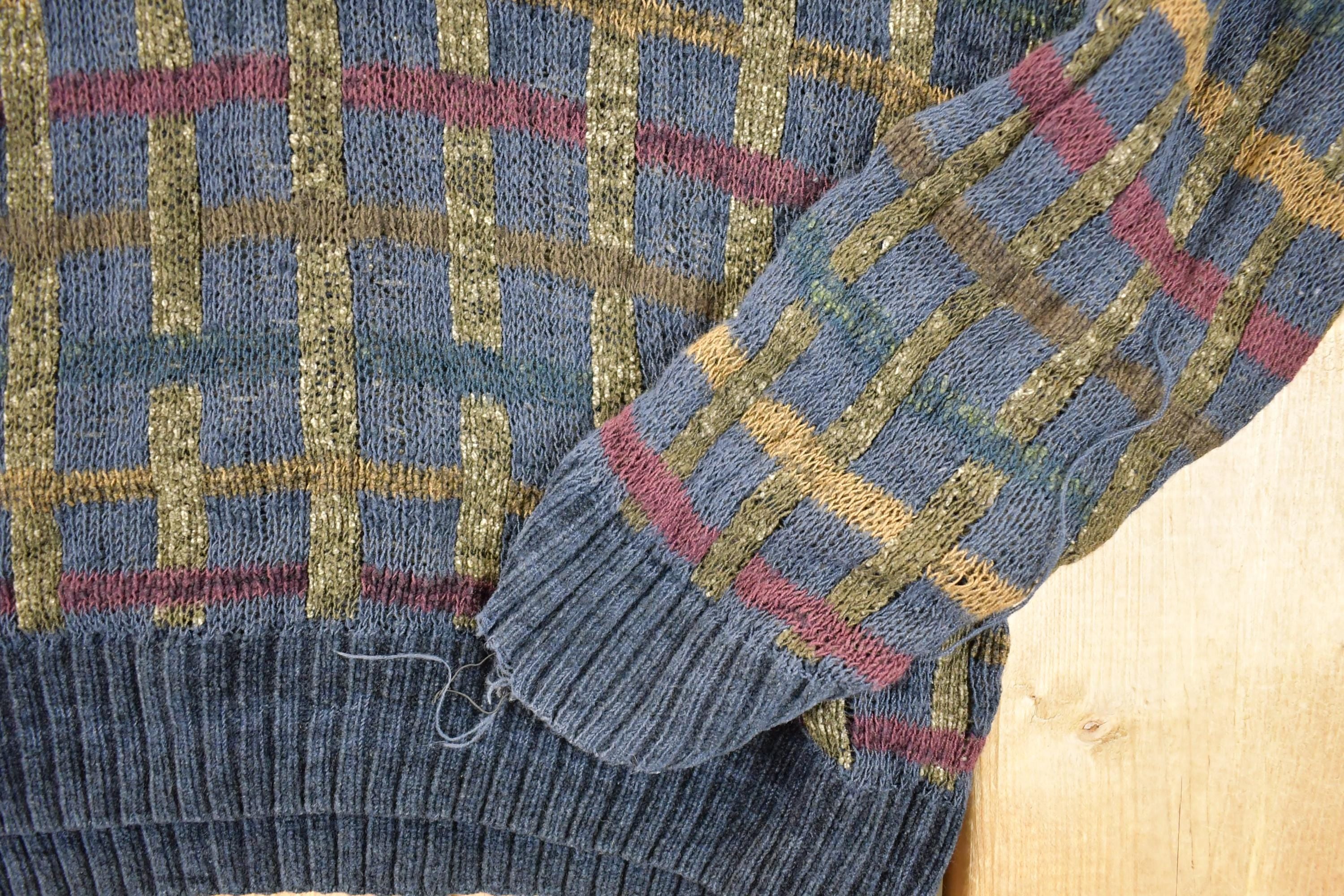 Vintage 1990s Geoffrey Beene Knit Crewneck Sweater Mens L