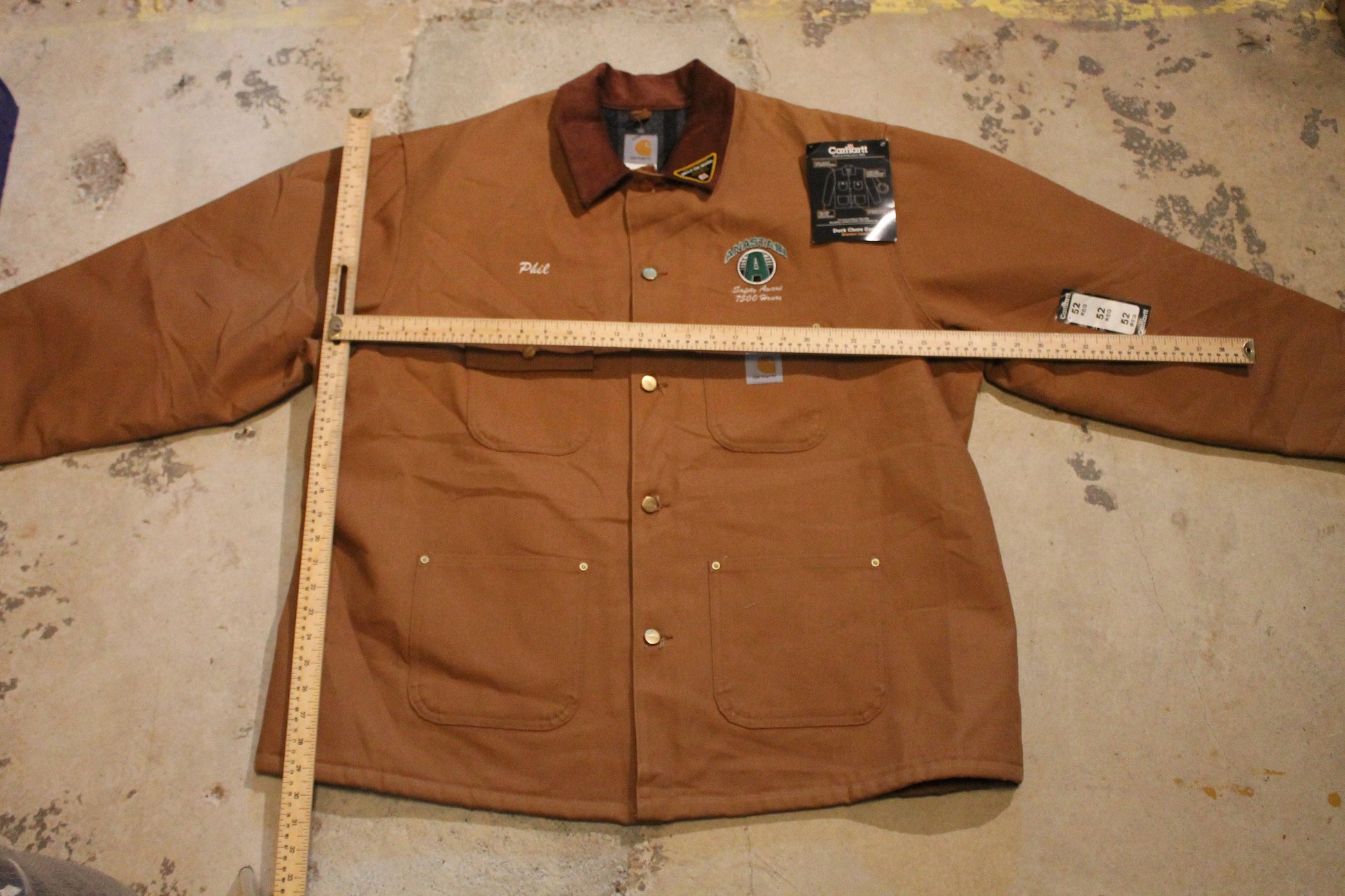 Vintage 1990s Deadstock Carhartt Blanket Lined Duck Chore Coat Brand New With Tags / Embroidered / Workwear / Streetwear / Canvas Jacket