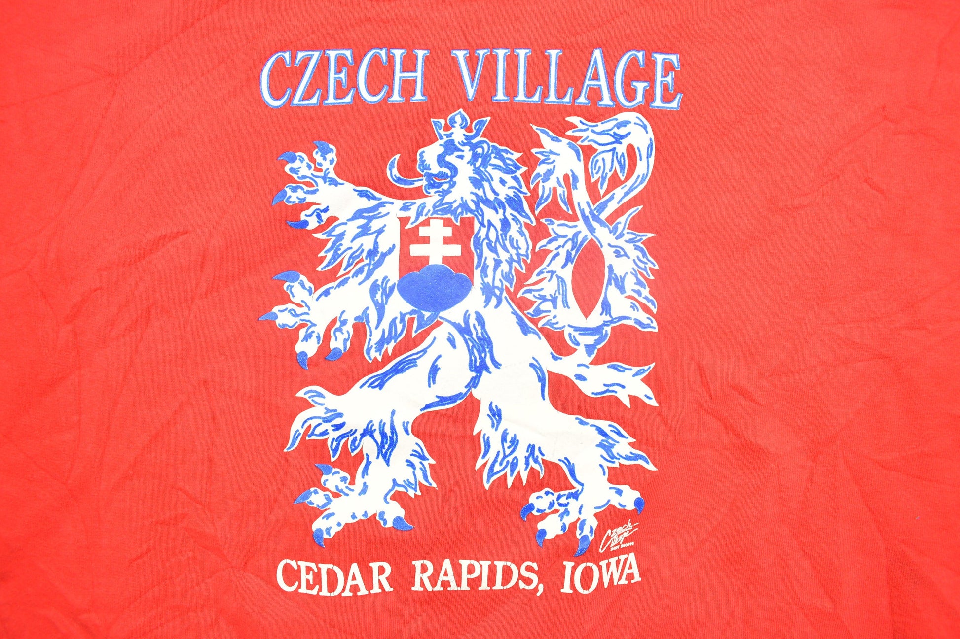 Vintage 1990s Czech Village Cedar Rapids Iowa Crewneck Sweatshirt / 90s Crewneck / Souvenir Sweater / Streetwear / Travel And Vacation