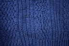 Vintage 1990s 3D Blue Cable Knit Crewneck Sweater