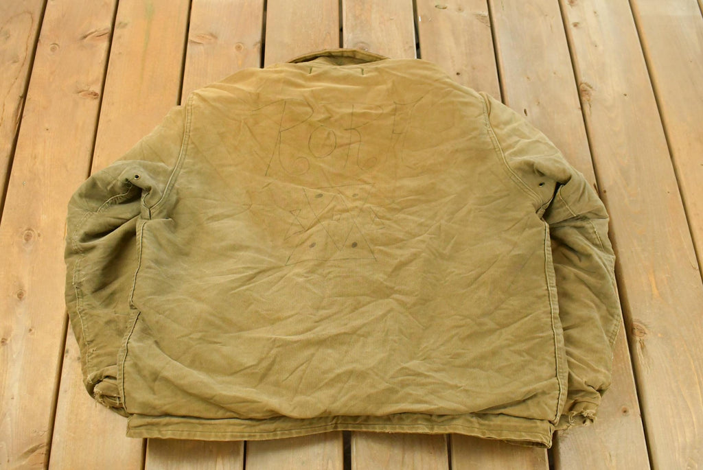 Vintage 1940s Navy N-1 Deck Jacket Men's Large /