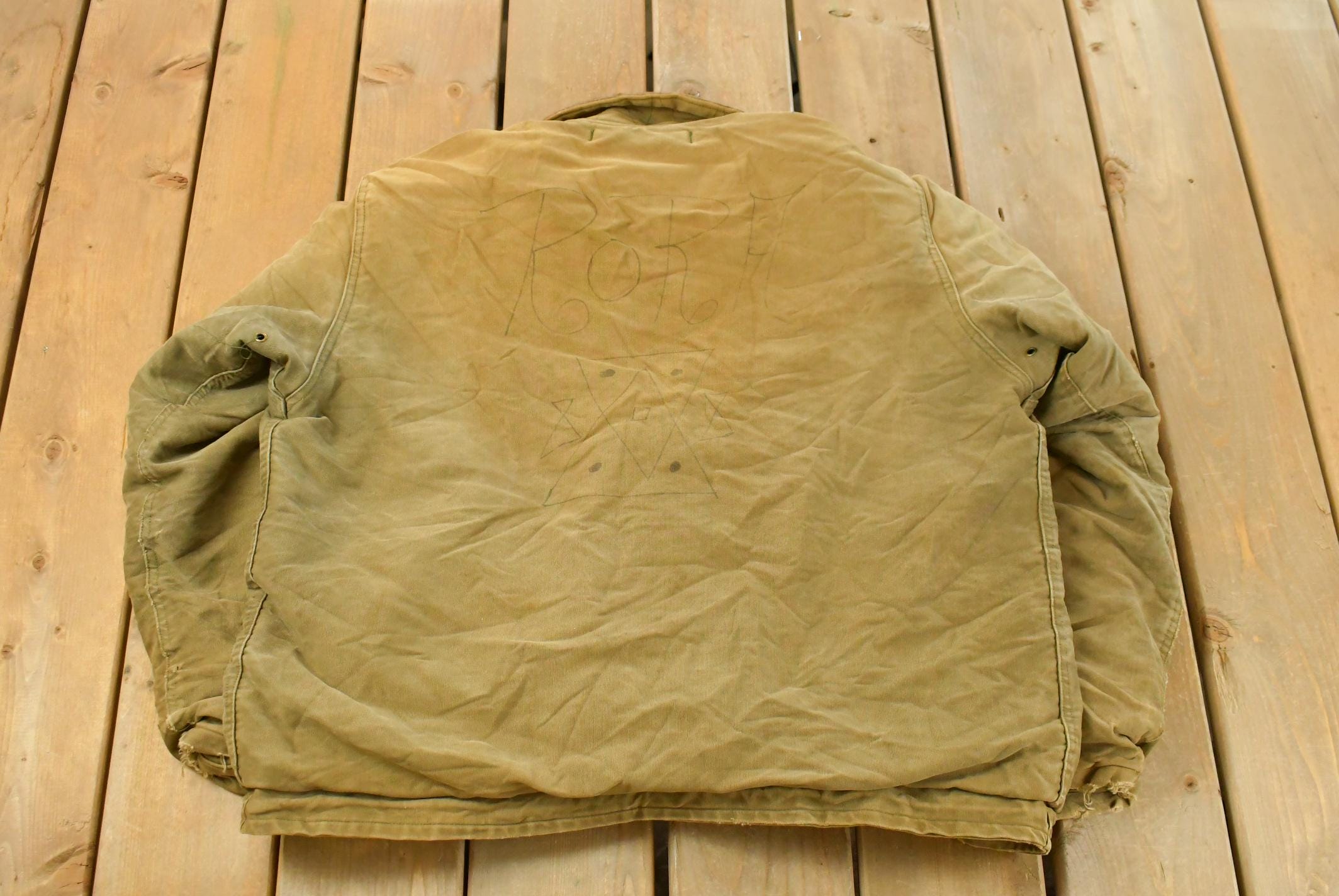 Vintage 1940s Navy N-1 Deck Jacket Men's Large /