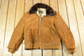 Vintage 1980s Lined Suede Genuine Leather Jacket Made In USA