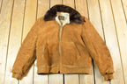Vintage 1980s Lined Suede Genuine Leather Jacket Made In USA