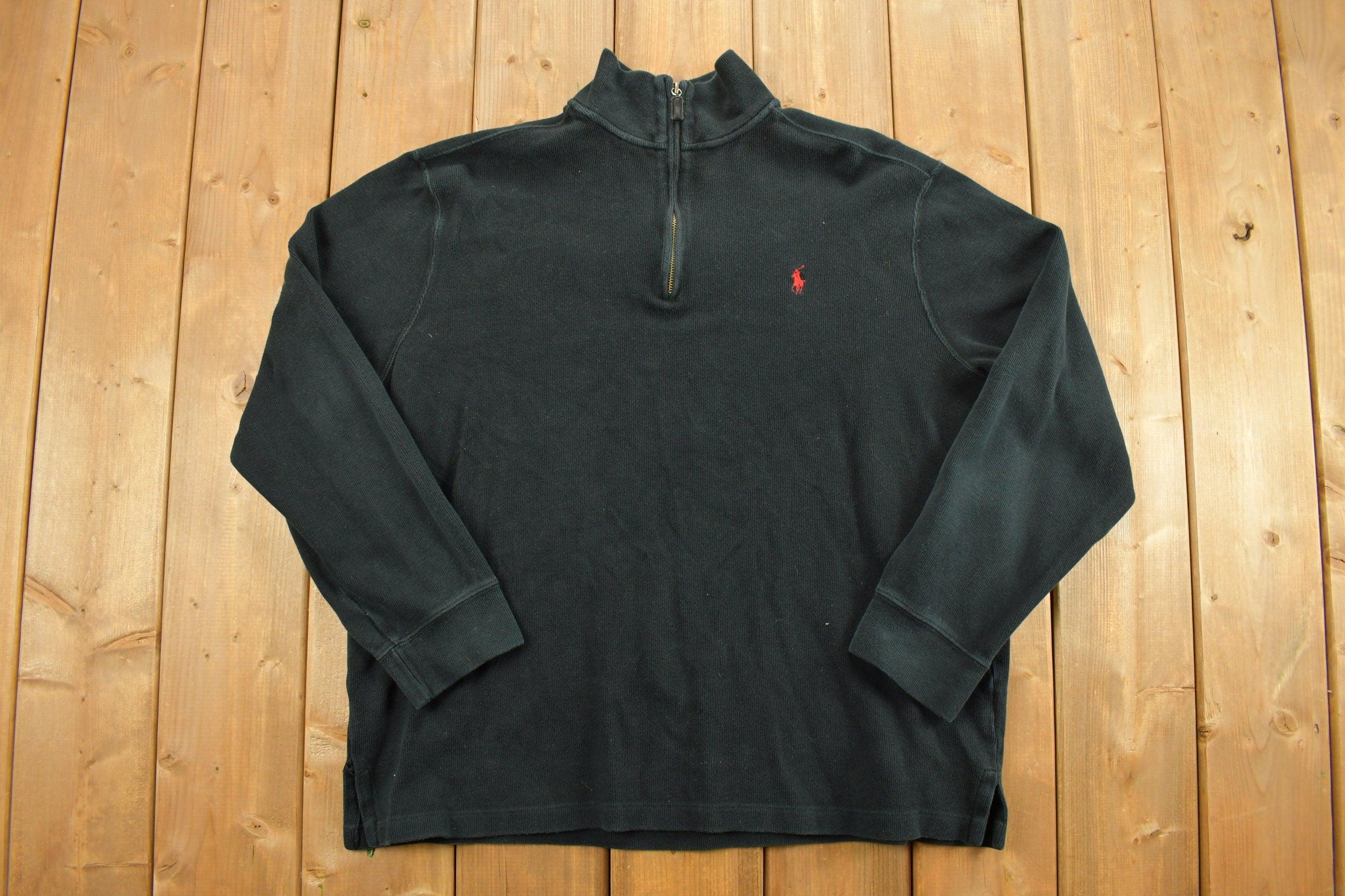Vintage 1990s Polo Ralph Lauren Quarter Zip Sweatshirt