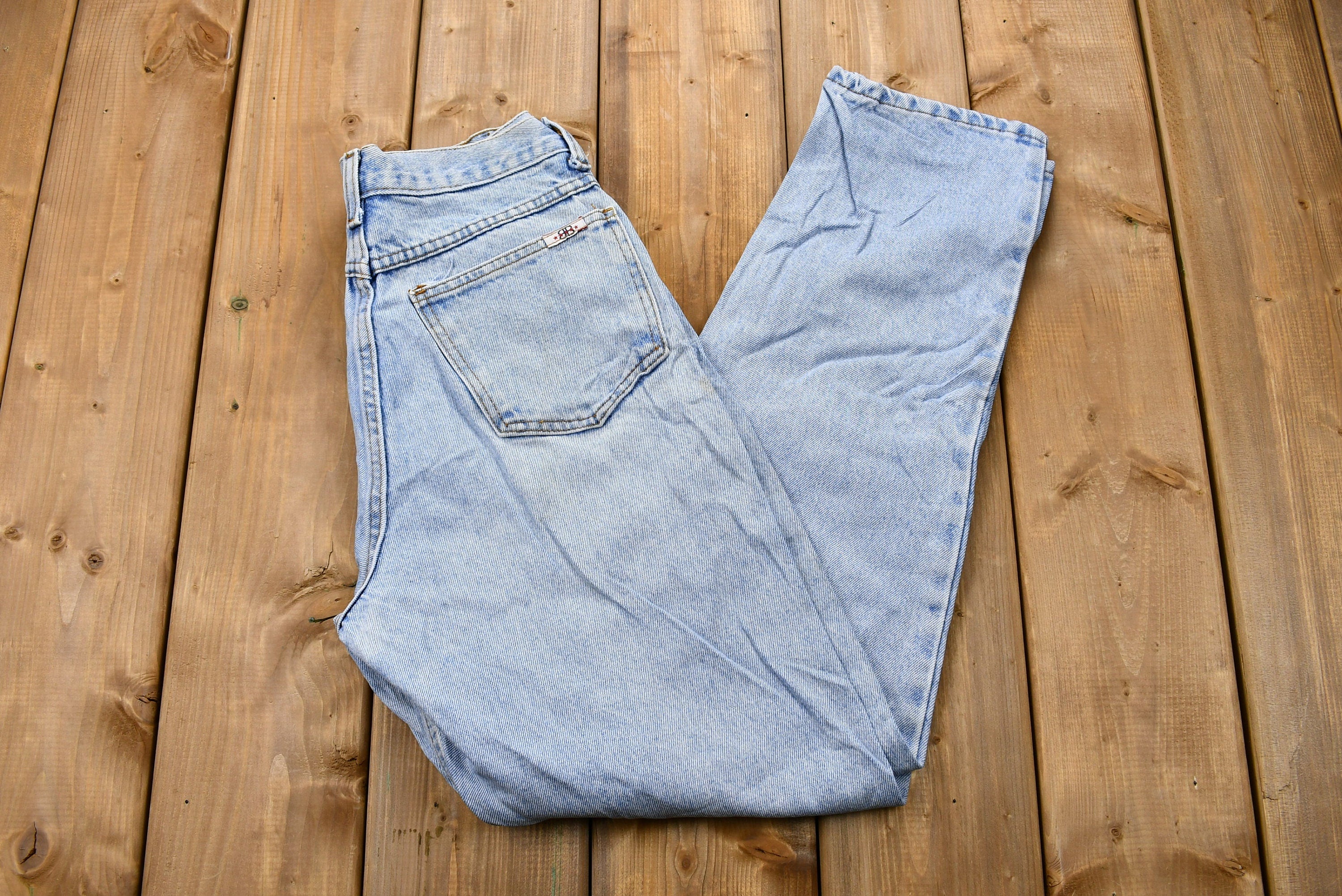 Vintage 1990s Bill Blass Light Wash High Rise Tapered Leg Jeans