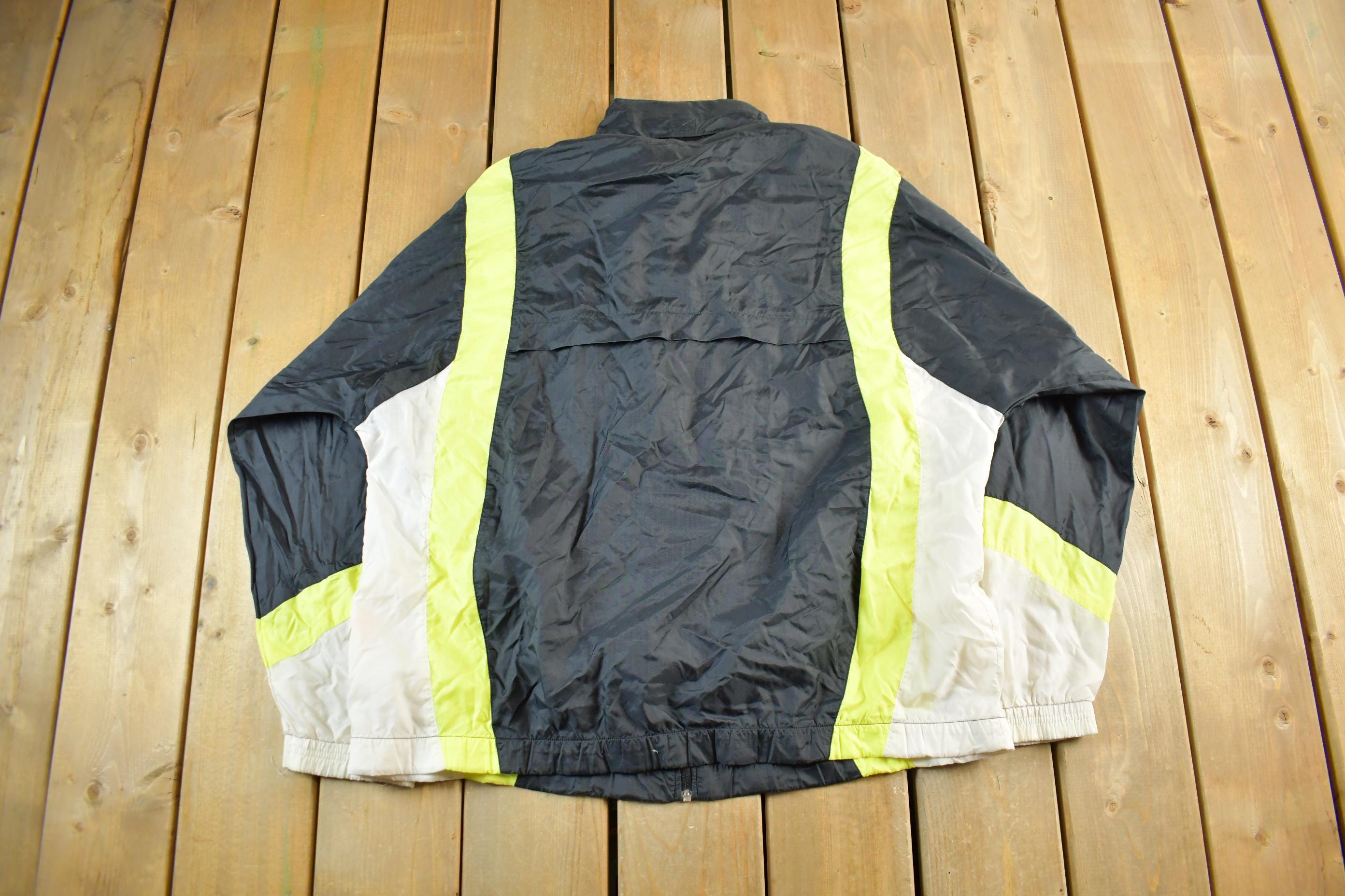 Vintage 1990s Nike International Swoosh Color Block Windbreaker Jacket Men's XL