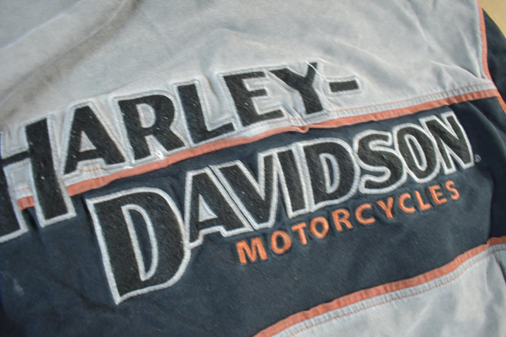 Vintage 2000s Harley Davidson Motorcycles Long Sleeve Henley T-Shirt Men's Medium
