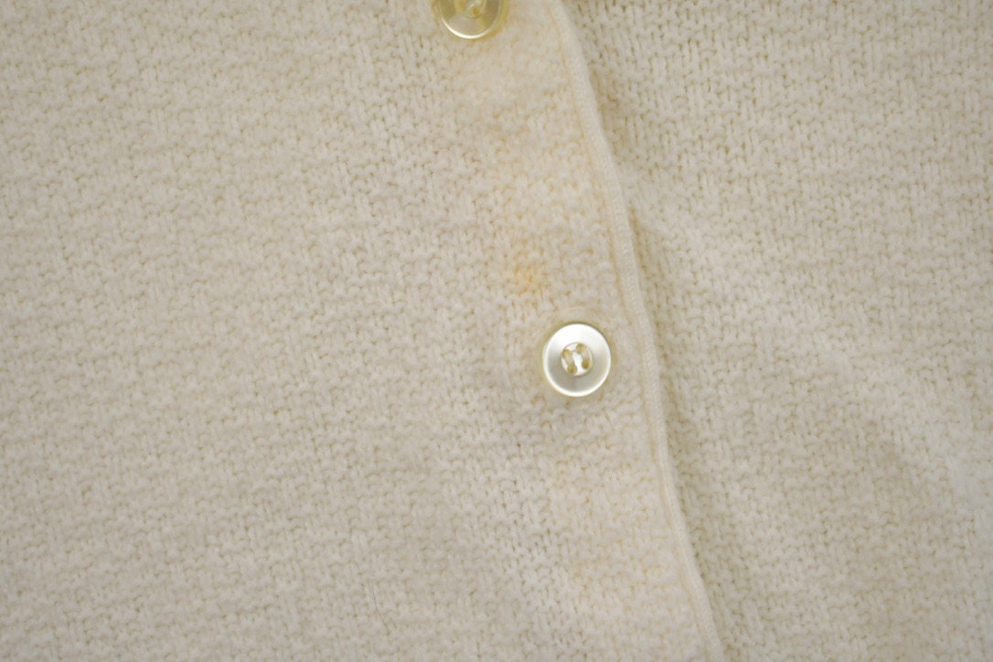 Vintage 1980s Carol Brent Knitted Cardigan Sweater