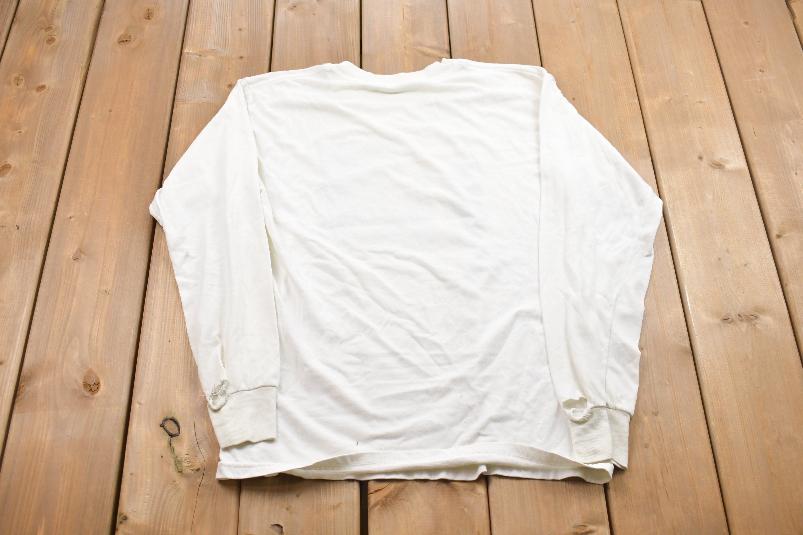 Vintage 1990s Catholic School Bible Graphic Long Sleeve Shirt