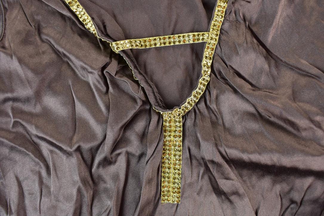 Vintage Y2K Vigos Yellow Gold Studded Mini Dress