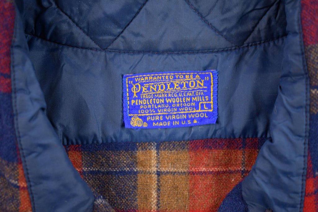 Vintage 1960s Pendleton Plaid Button Up Board Shirt