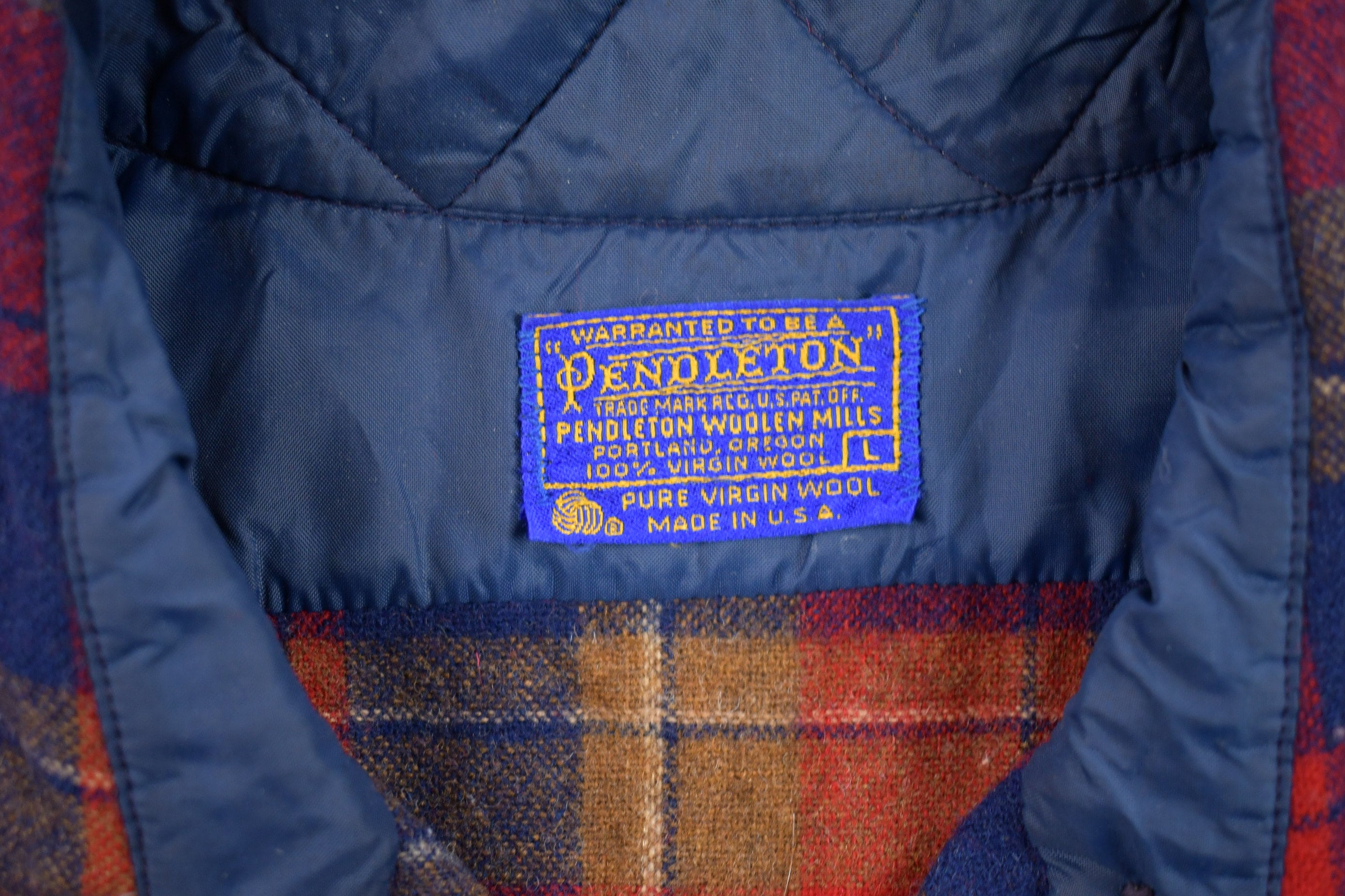 Vintage 1960s Pendleton Plaid Button Up Board Shirt