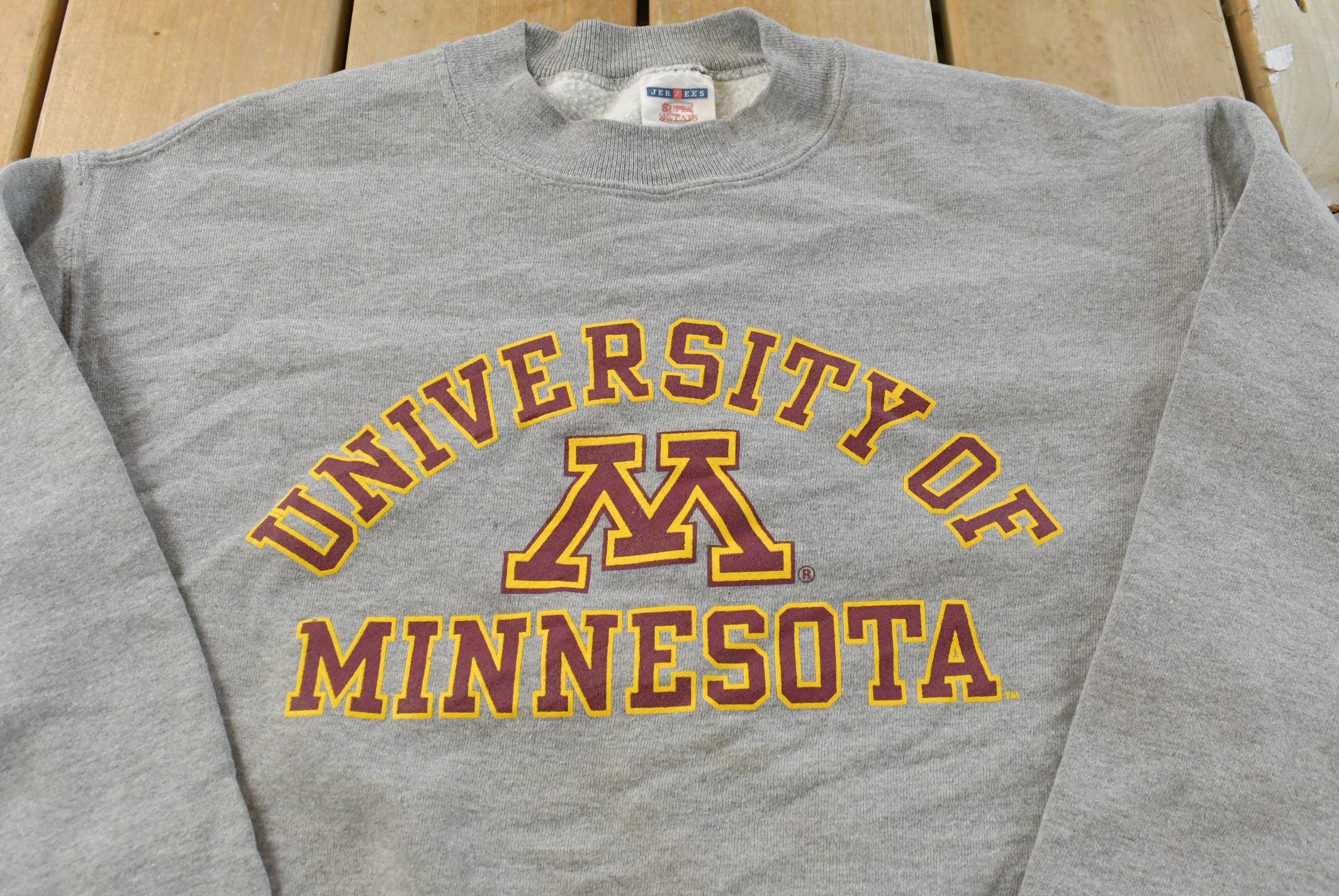 Vintage 1990s Jerzees University of Minnesota Collegiate Crewneck / Men's M / NCAA Sweatshirt / Sportswear / Americana