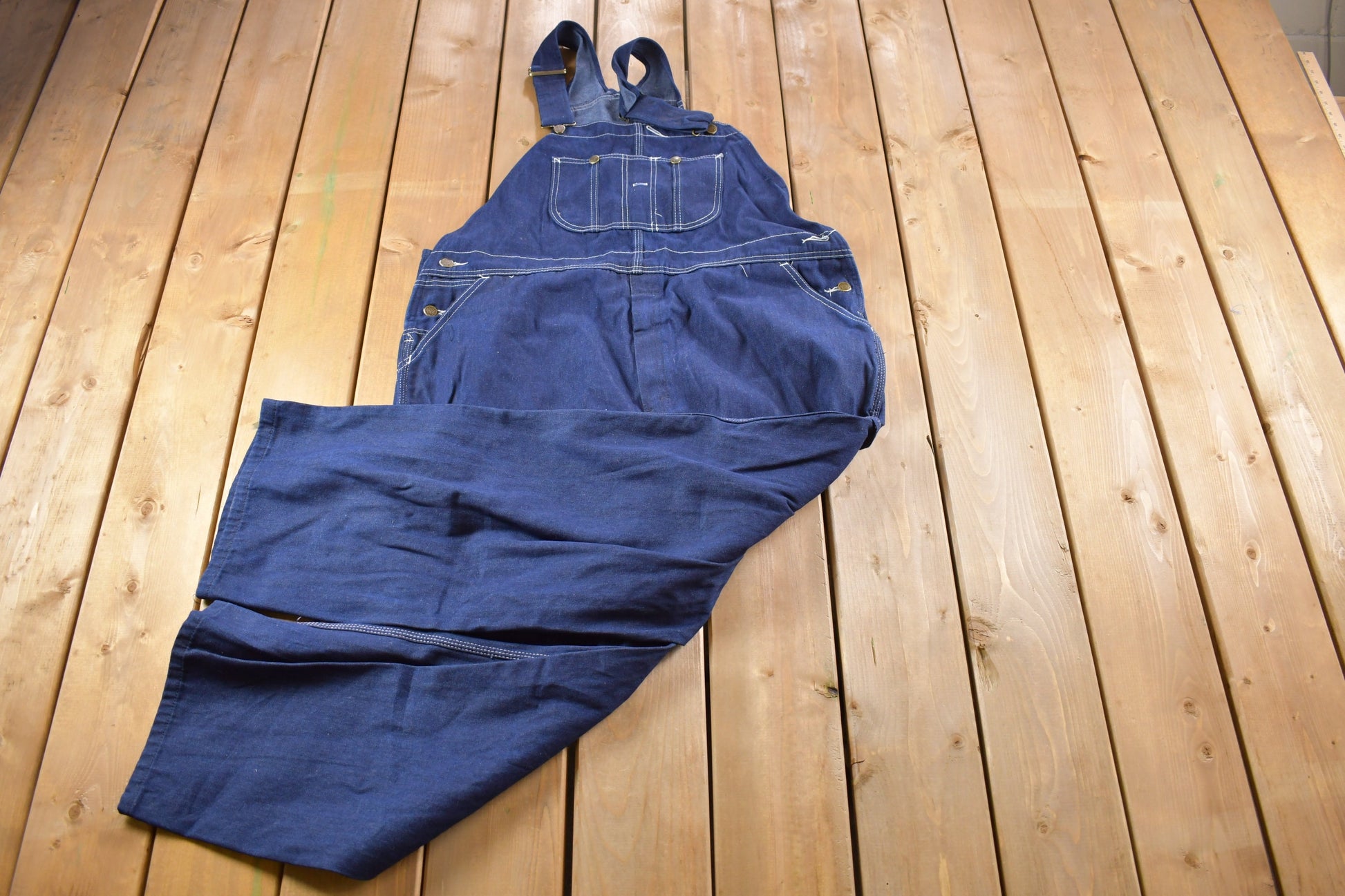 Vintage 1990s Sears WearTuff Denim Jean Overalls Size Medium