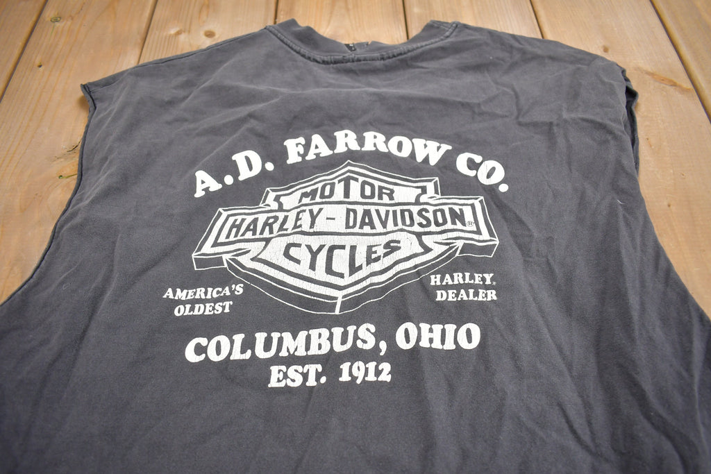 Vintage 1997 A.D. Farrow Co Harley Davidson Columbus Ohio T-Shirt