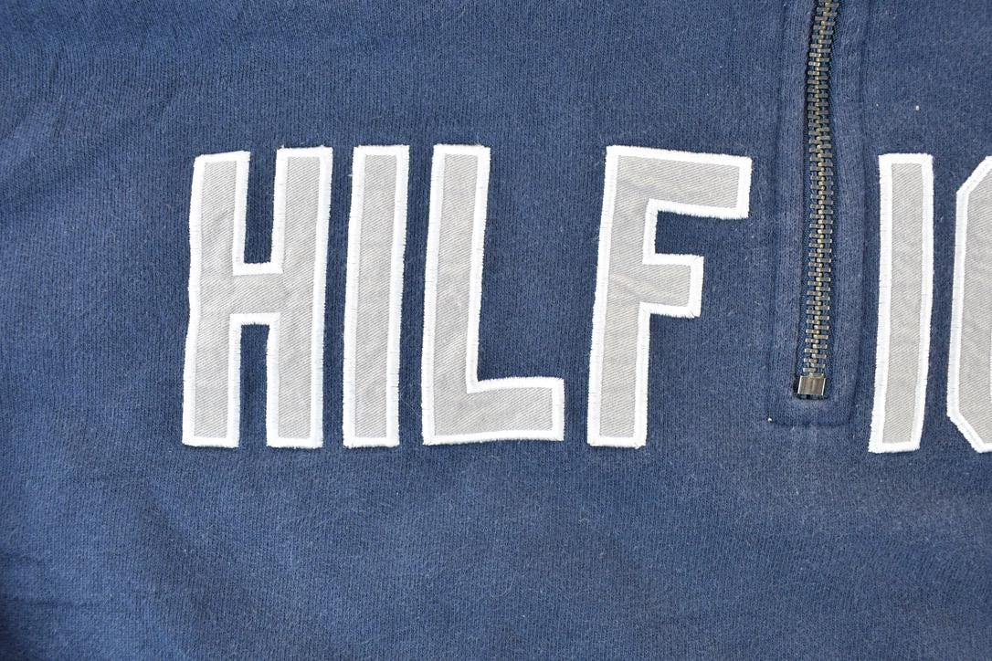 Vintage 1990s Tommy Hilfiger Quarter Button Crewneck Sweatshirt