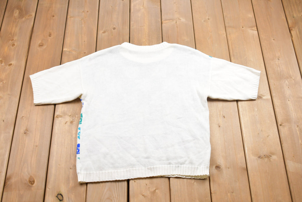 Vintage Knitted Short Sleeve Sweater
