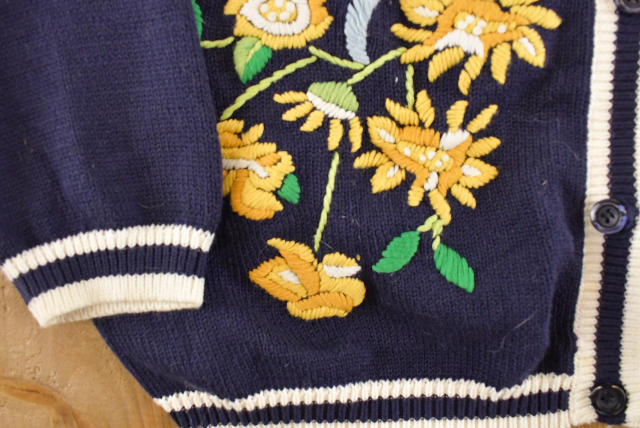 Vintage 1990s Alfred Dunner Floral Knit Cardigan Sweater Women's S
