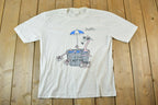 Vintage 1990s Mazatlan Mexico Flamingo Cartoon Souvenir Single Stitch Graphic Print T-Shirt Made In USA