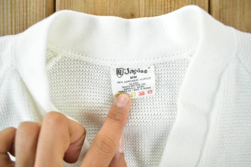 Vintage 1980s Jaydee Knit Cardigan Sweater Men's Small