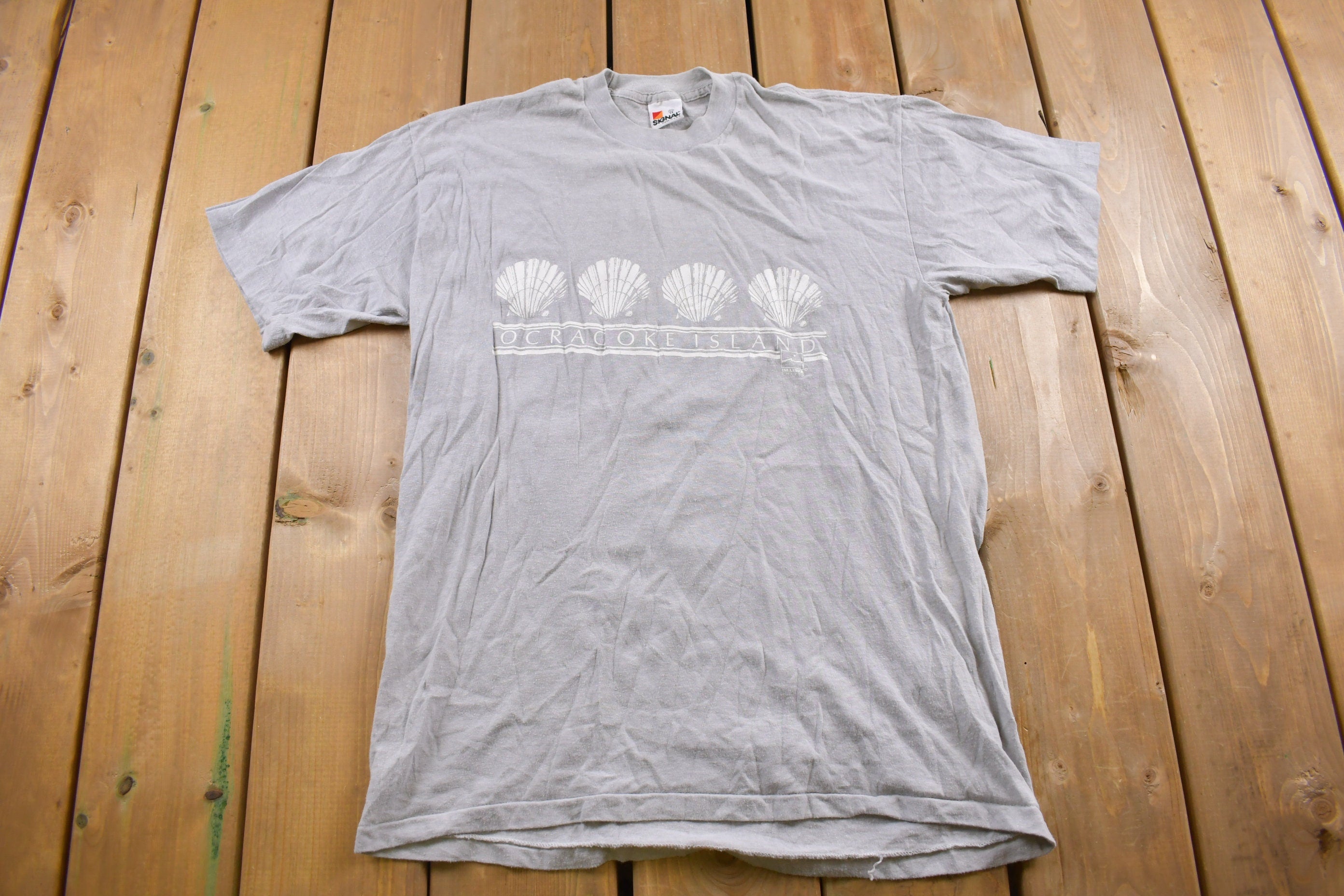 Vintage 1990s Ocracoke Graphic T Shirt / Vintage T Shirt / Streetwear / Graphic Tee / Single Stitch / Made In USA